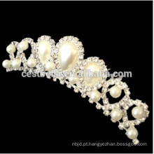 Elegant Sparkling Crystal Bridal Wedding Crown Tiaras decorativas com pente de cabelo
